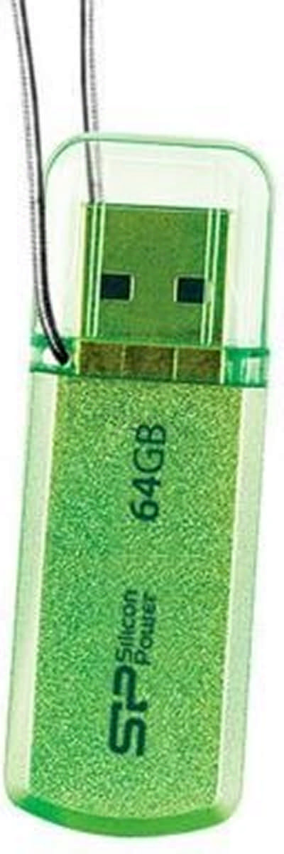 USB-флешка 64 Гб SILICON POWER Helios 101 USB 2.0 Green (SP064GBUF2101V1N) - Фото 6