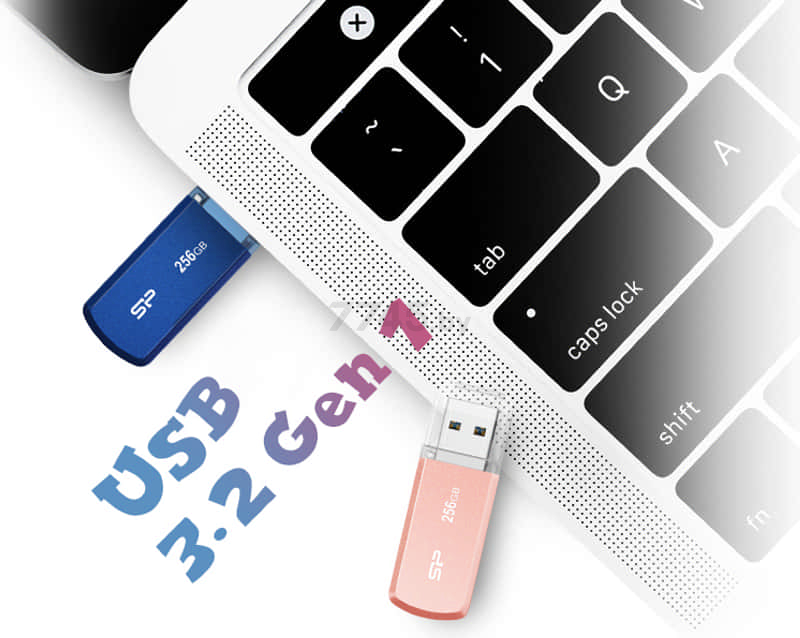 USB-флешка 64 Гб SILICON POWER Helios 202 USB 3.2 Blue (SP064GBUF3202V1B) - Фото 5