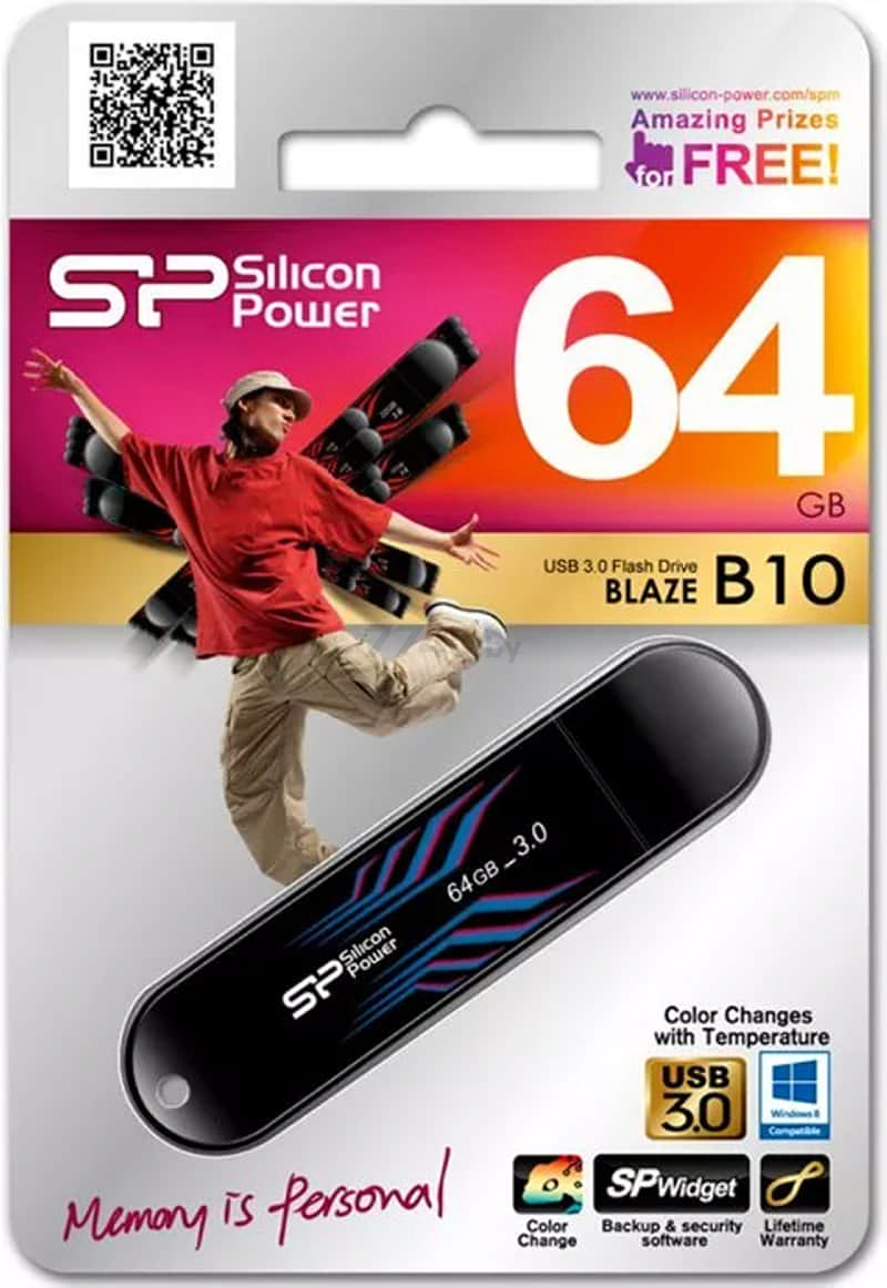 USB-флешка 64 Гб SILICON POWER Blaze B10 (SP064GBUF3B10V1B) - Фото 6