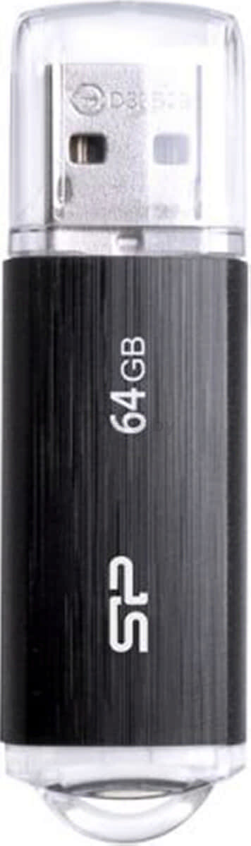 USB-флешка 64 Гб SILICON POWER Ultima U02 USB 2.0 Black (SP064GBUF2U02V1K)