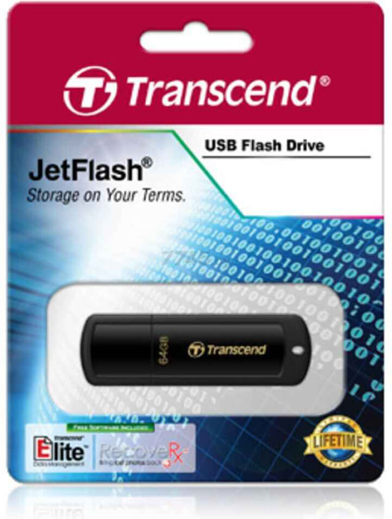 USB-флешка 64 Гб TRANSCEND JetFlash 350 (TS64GJF350) - Фото 4