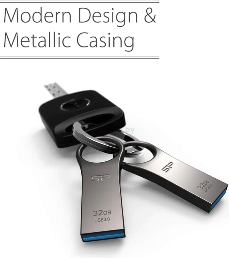 USB-флешка 32 Гб SILICON POWER Jewel J80 USB 3.2 Silver (SP032GBUF3J80V1T) - Фото 7