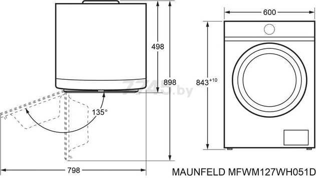 Стиральная машина MAUNFELD MFWM127WH051D (КА-00019505) - Фото 12