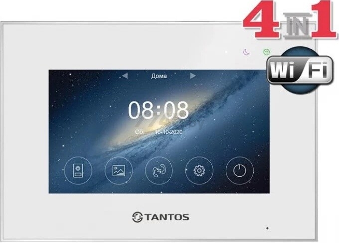Монитор видеодомофона TANTOS Marilyn HD Wi-Fi IPS белый (00-00006969)