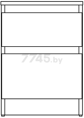 Тумба прикроватная NOVUS Кастор 2 ящика 37,3х39,6х49,2 см белая (2.03.03.050.1) - Фото 8