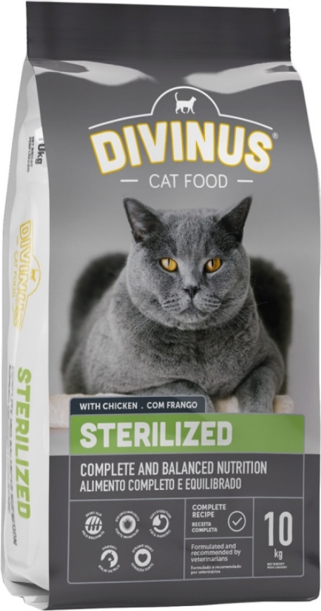 Сухой корм для стерилизованных кошек DIVINU Sterilized 10 кг (5600276940496)