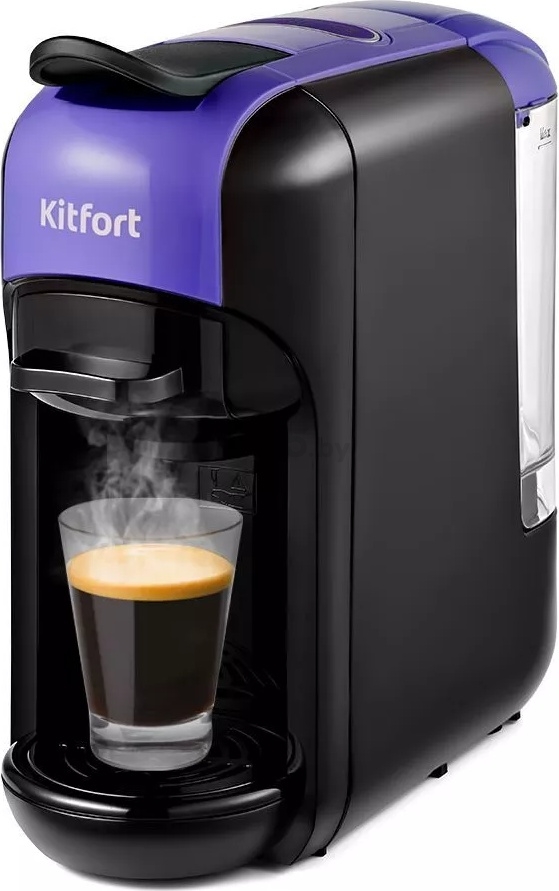 Кофеварка KITFORT KT-7105-1 черно-фиолетовая