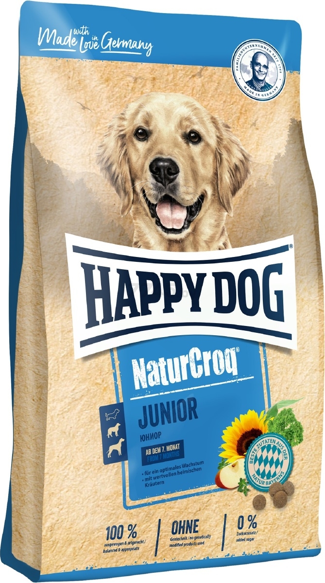 Сухой корм для щенков HAPPY DOG NaturCroq Junior домашняя птица 15 кг (60669)