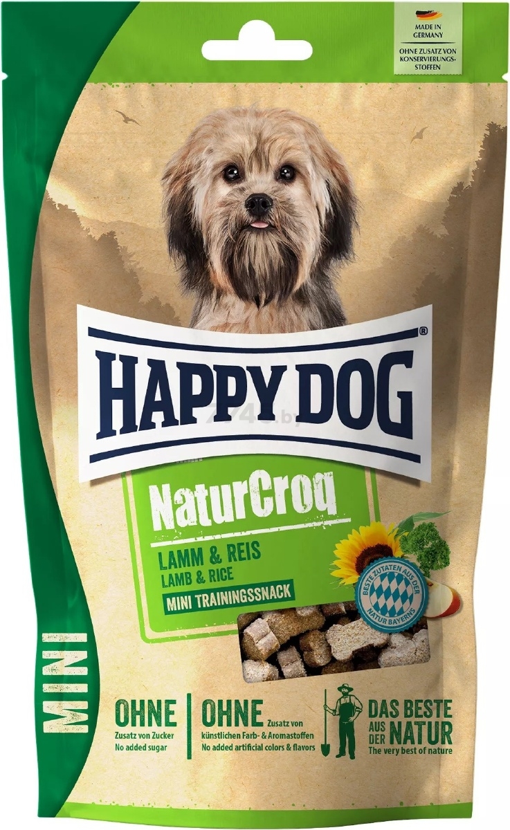 Лакомство для собак HAPPY DOG NaturCroq Snack Mini Lamm&Reis ягненок 100 г (61255)