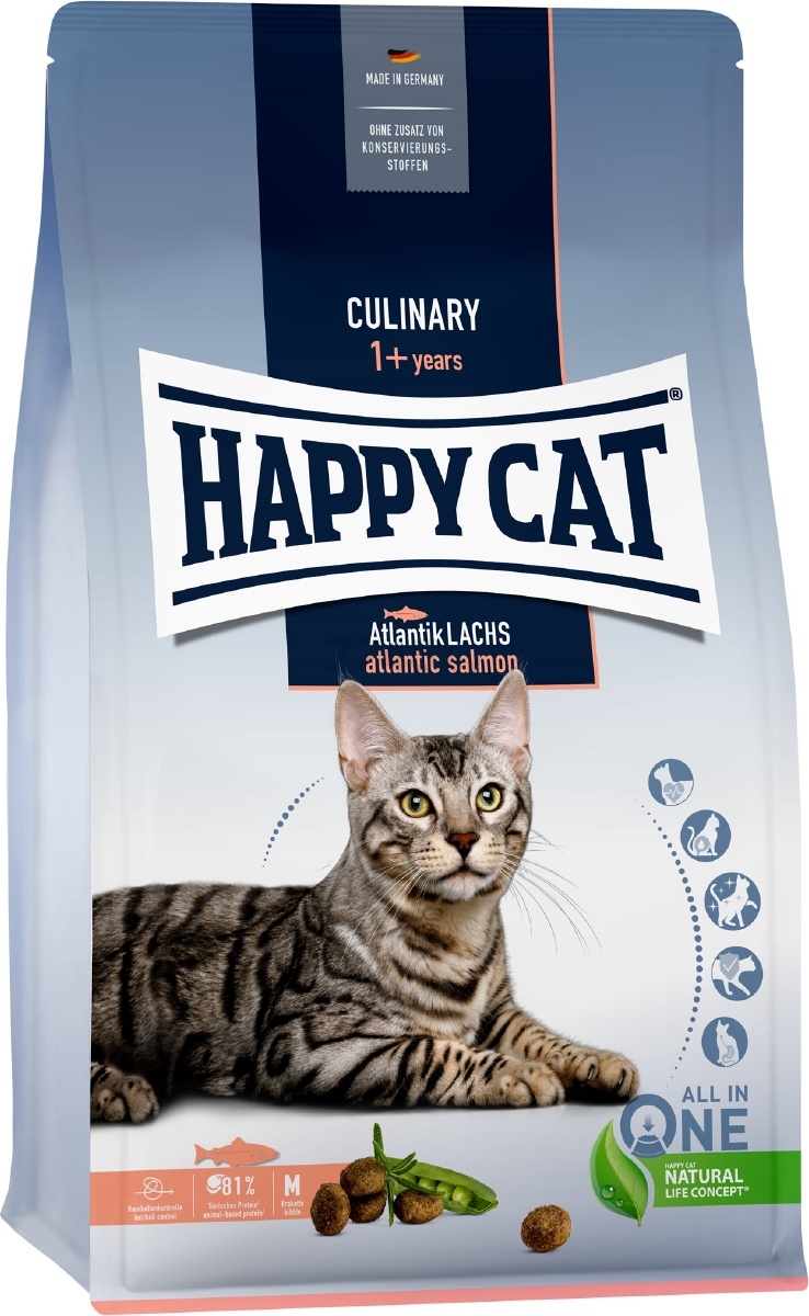 Сухой корм для кошек HAPPY CAT Culinary Atlantik Lachs лосось 10 кг (70555)