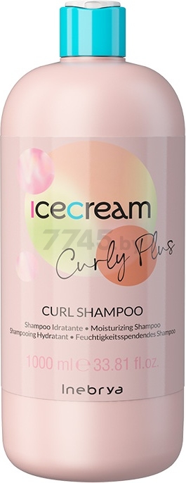 Шампунь INEBRYA Icecream Curly Plus Увлажняющий для вьющихся и волнистых волос 1000 мл (1026368)