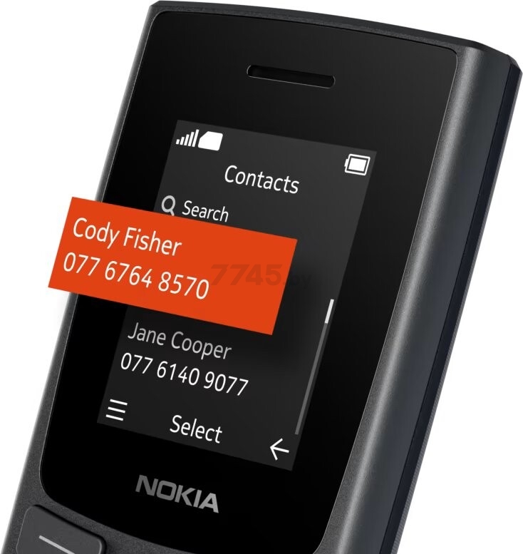 Мобильный телефон NOKIA 106 (2023) Dual SIM черный (1GF019BPA2C02) - Фото 5
