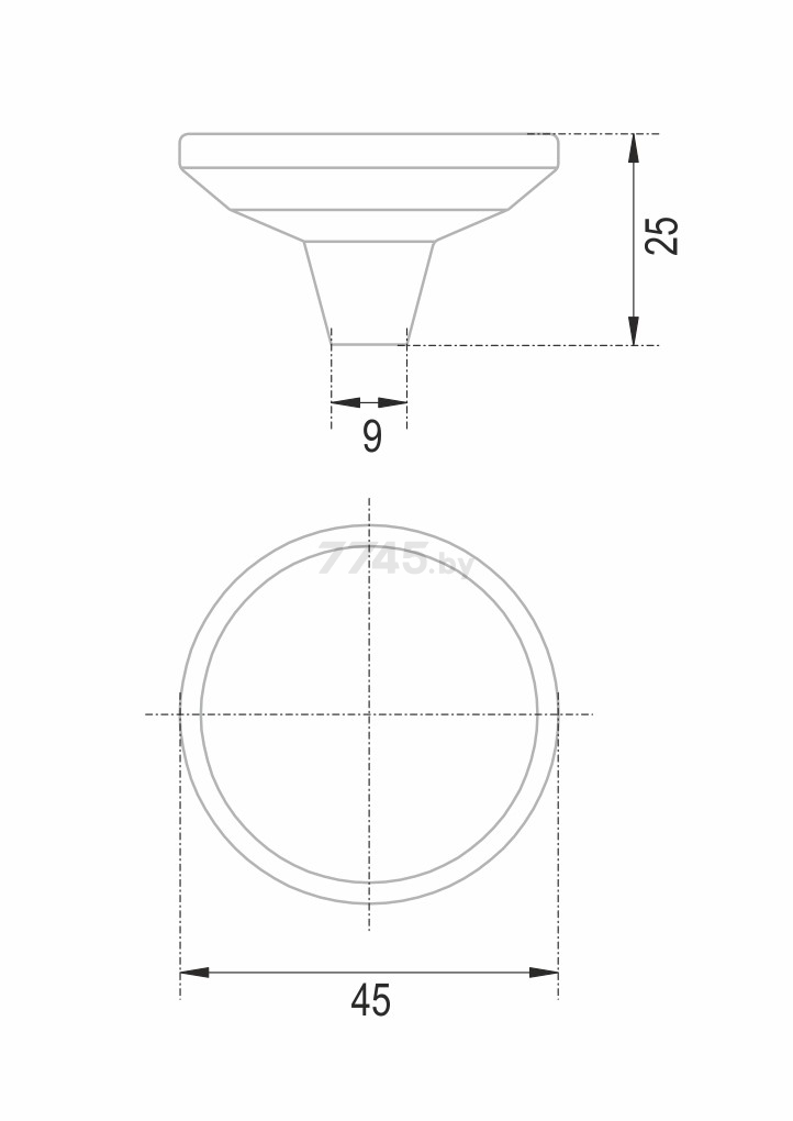 Ручка мебельная кнопка BOYARD Sfera basico 24425Z045F4.DS RC521RCHMP.1/W розовое шампанское белый - Фото 7