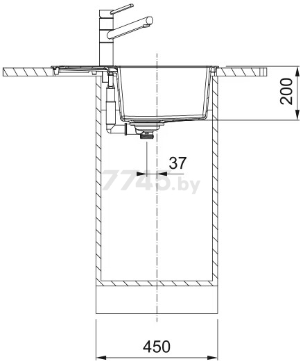 Мойка из искусственного камня FRANKE S2D 611-62/435 белый (143.0628.361) - Фото 3