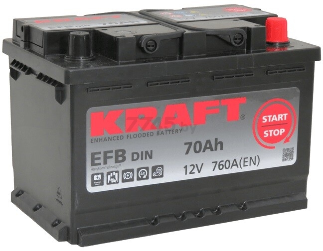 Аккумулятор автомобильный KRAFT EFB 70 А·ч (EFB-L3)