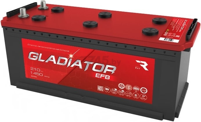Аккумулятор для грузовых автомобилей GLADIATOR EFB 210 А·ч (ТС-00012072) - Фото 2
