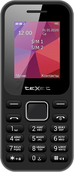 Мобильный телефон TEXET TM-122 черный