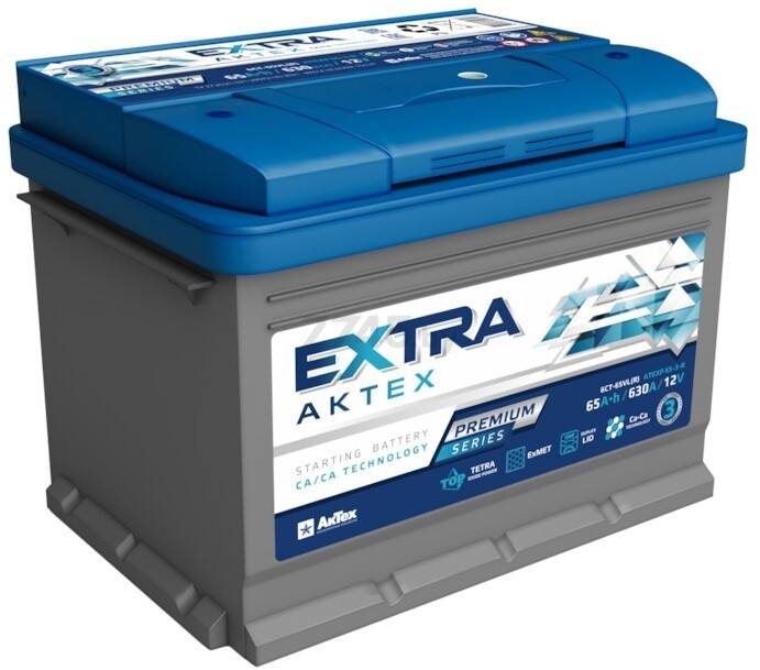 Аккумулятор автомобильный AKTEX Extra Premium 65 А·ч (ATEXP65-3-L)