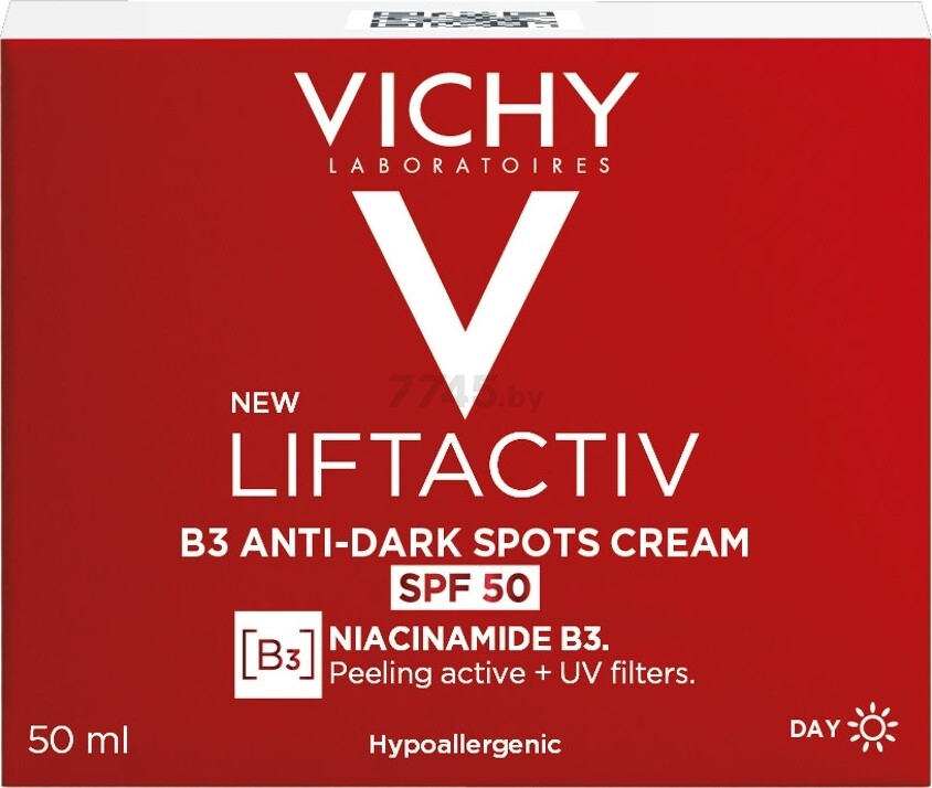 Крем дневной VICHY Liftactiv с витамином В3 против пигментации SPF50 50 мл (3337875832724) - Фото 3