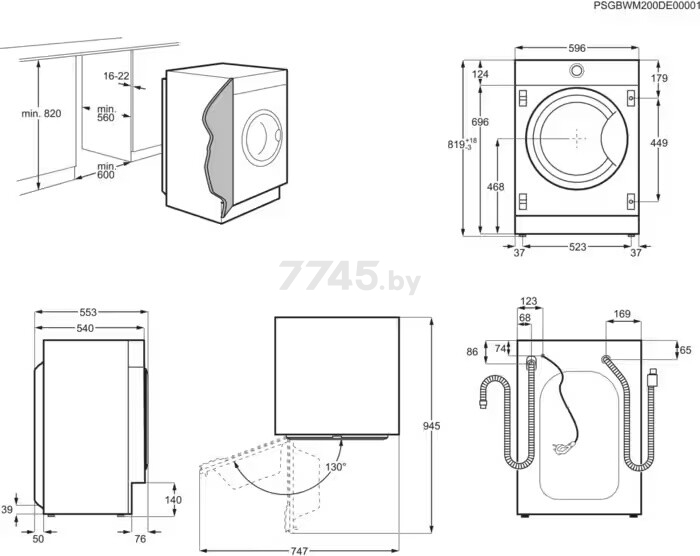 Стиральная машина встраиваемая ELECTROLUX EW8F348SCI - Фото 6