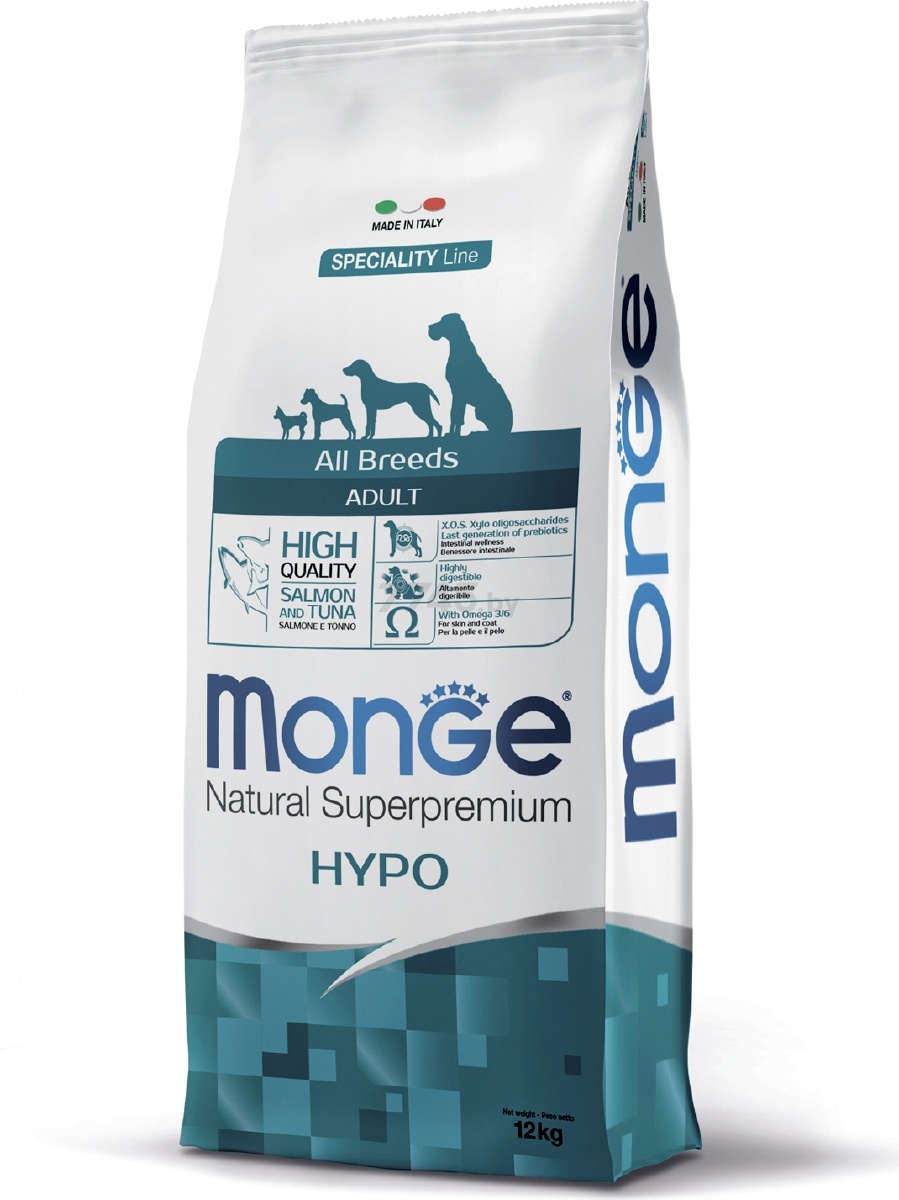 Сухой корм для собак MONGE Speciality Hypo лосось с тунцом 12 кг (70011174) - Фото 2
