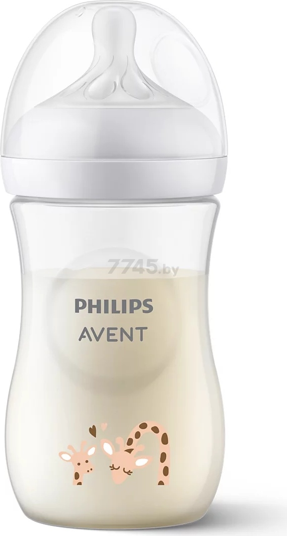 Бутылочка для кормления PHILIPS AVENT Natural Response от 1 мес 260 мл Жираф (SCY903/66) - Фото 2