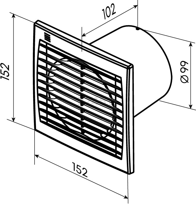 Вентилятор вытяжной накладной ZERNBERG Zircon 100 Turbo (10222911) - Фото 5