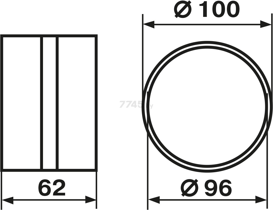 Муфта воздуховода для круглых каналов d100 мм ZERNBERG 111 (10190701) - Фото 2