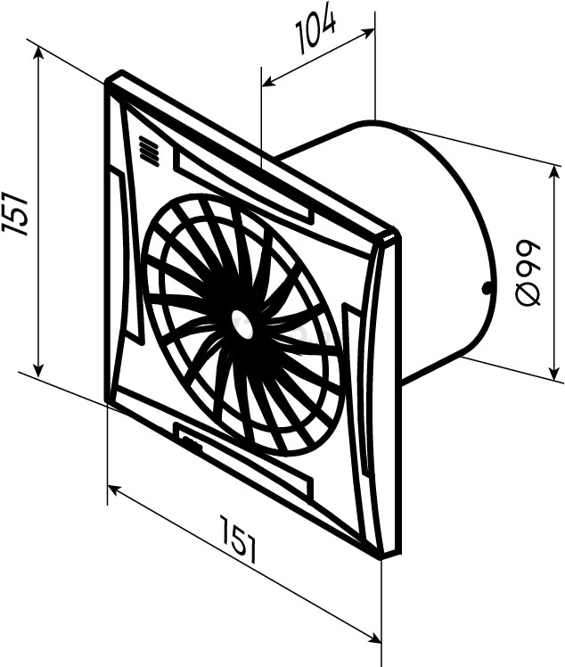 Вентилятор вытяжной накладной ZERNBERG Lazurit 100 (10223281) - Фото 5