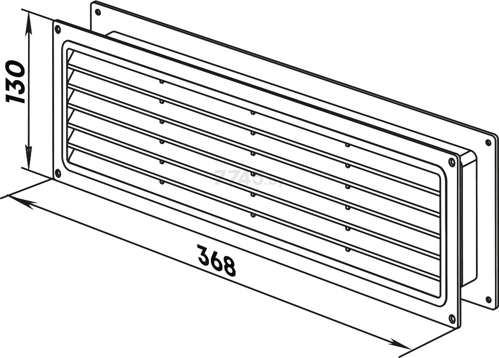 Решетка вентиляционная ZERNBERG Long 35/2 w/n (10244041) - Фото 3