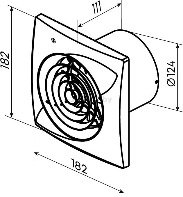 Вентилятор вытяжной накладной ZERNBERG Opal 125 (10223241) - Фото 5