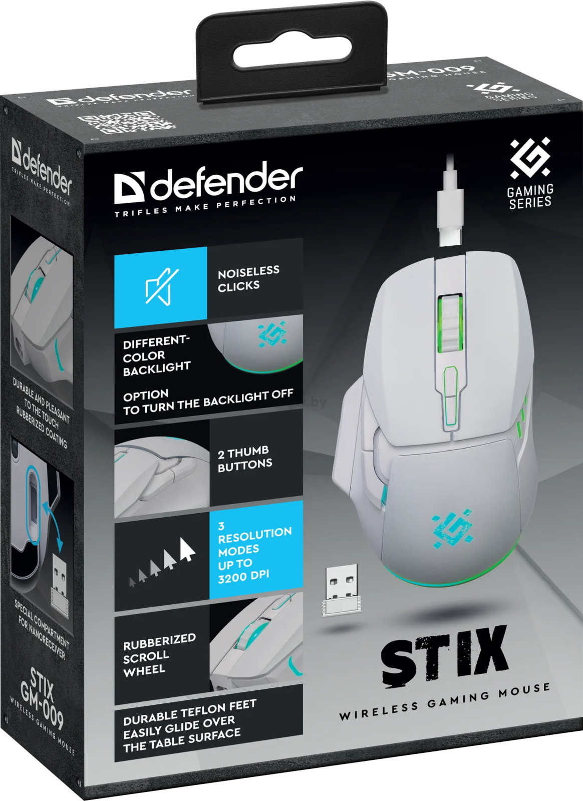 Мышь игровая беспроводная DEFENDER Stix GM-009 (52009) - Фото 7
