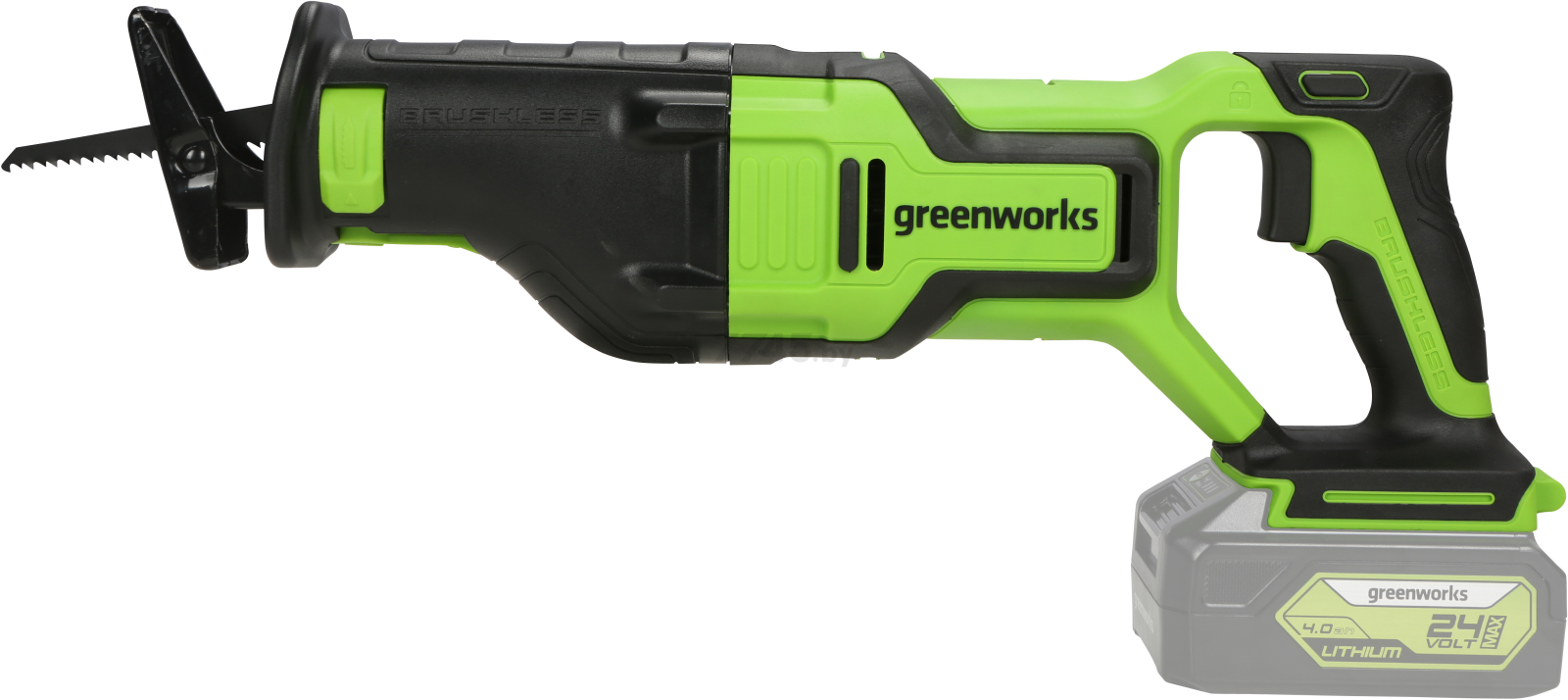 Пила сабельная аккумуляторная GREENWORKS GD24RS (1200407) - Фото 4