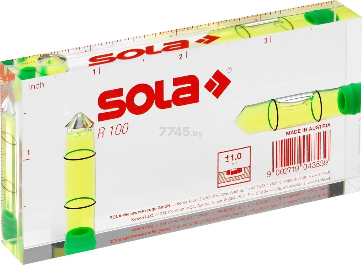 Уровень 100 мм SOLA R100 (01622142) - Фото 2
