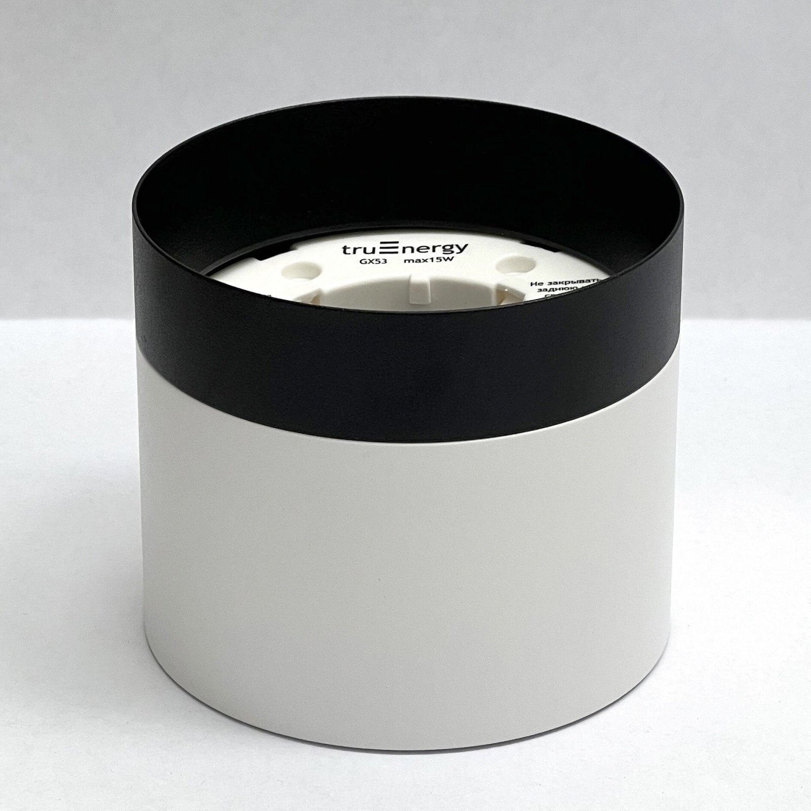 Светильник точечный накладной GX53 TRUENERGY Modern белый/черный (21029) - Фото 3