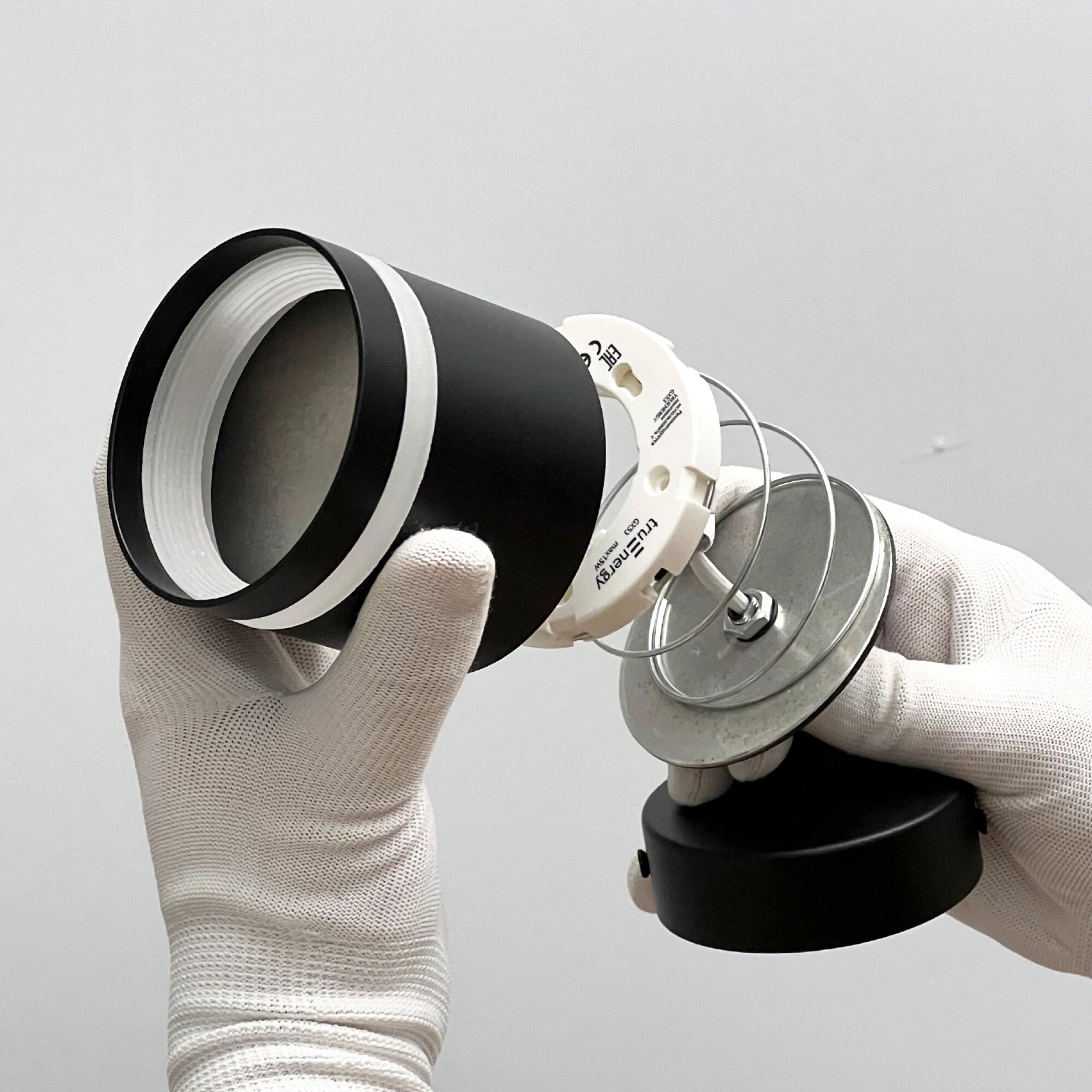 Светильник накладной поворотный GX53 TRUENERGY Modern с матовым кольцом черный (21018) - Фото 6