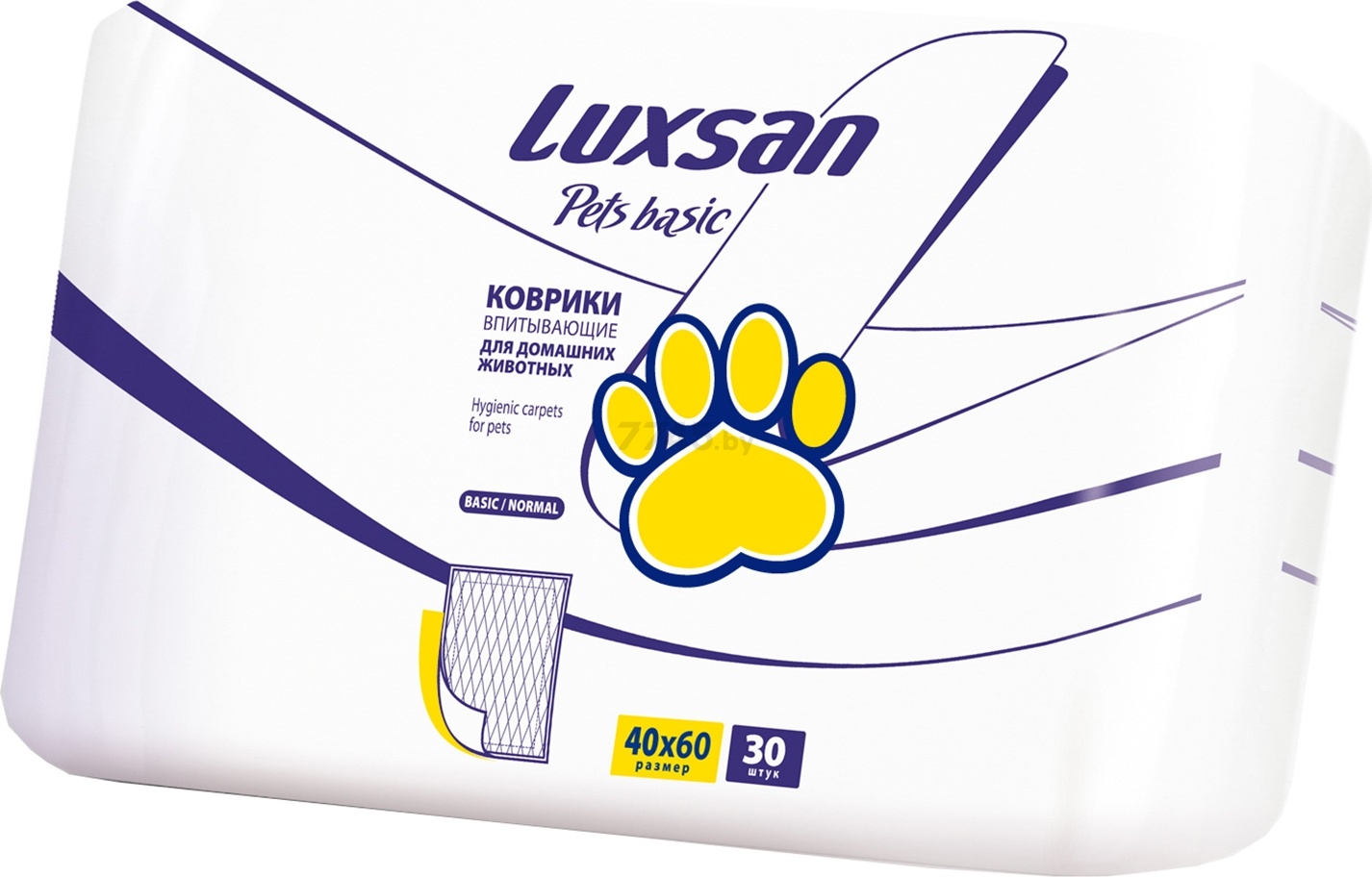 Пеленки одноразовые для животных LUXSAN Basic 40x60 см 30 штук (LSN750298)