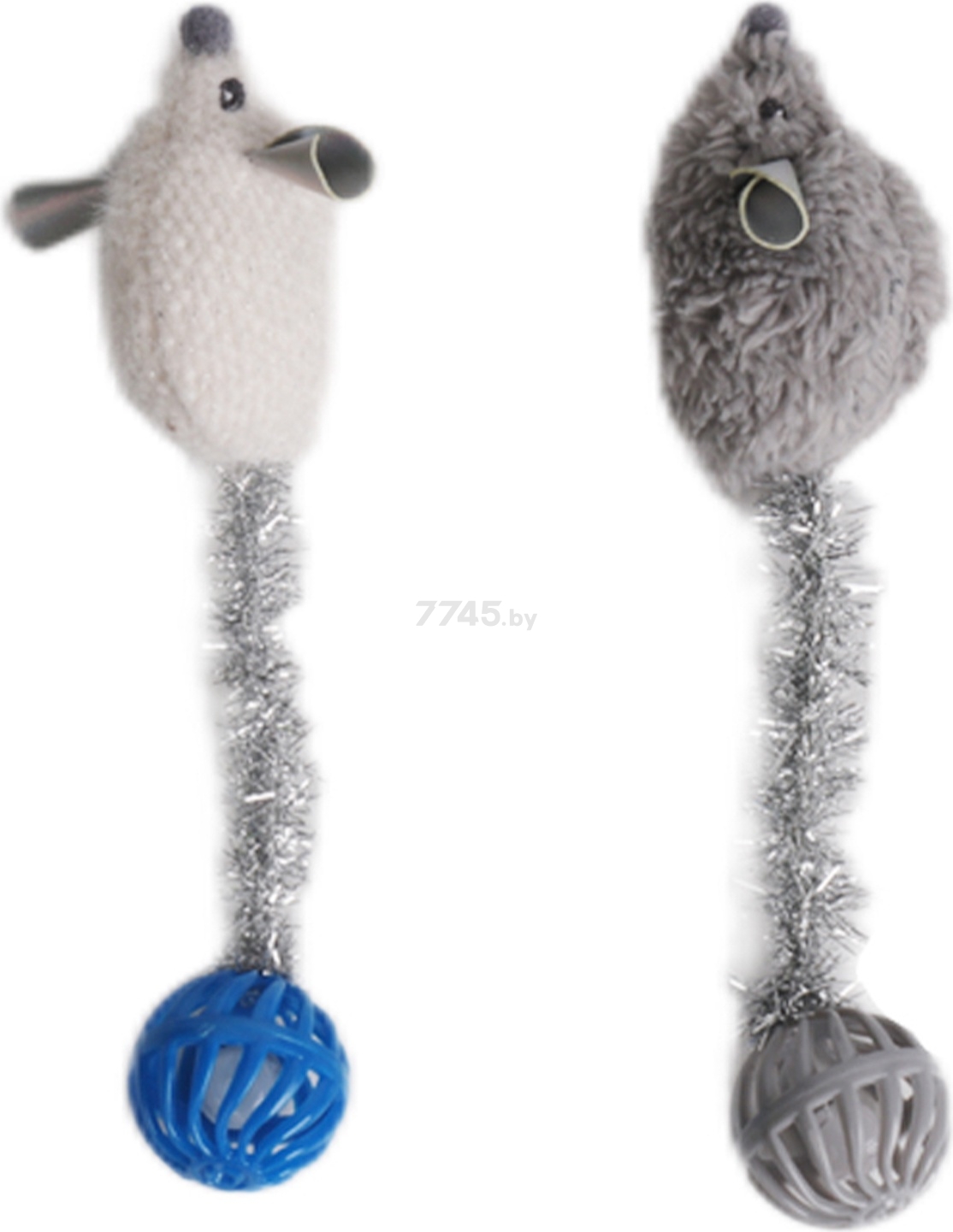 Игрушка для кошек PETPARK Мышки хвосты-шарики с мятой 2 штуки (TOY99934-VA)