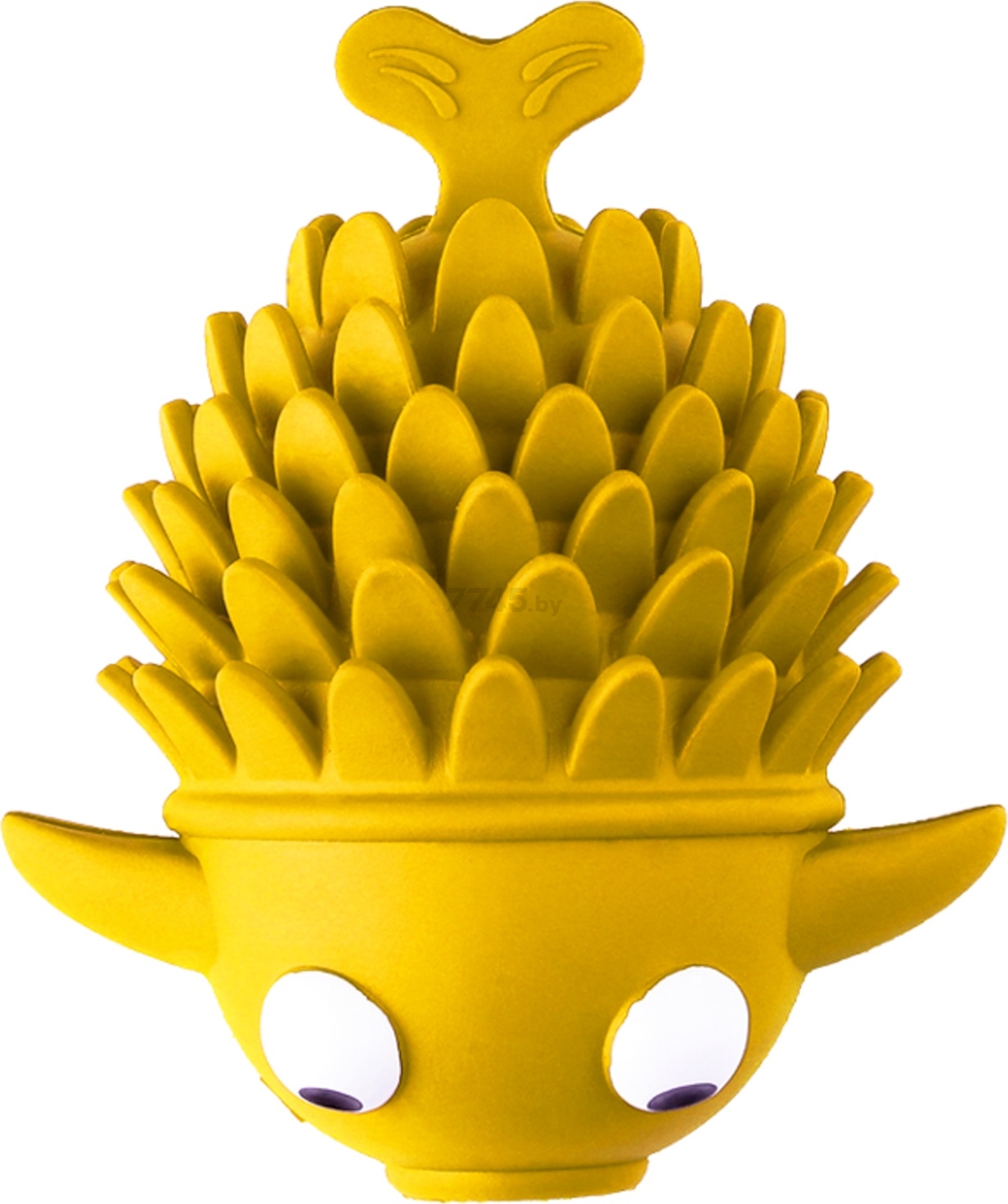 Игрушка для собак MR.KRANCH Рыба-ерш с ароматом сливок 12 см желтый (MKR000205) - Фото 4