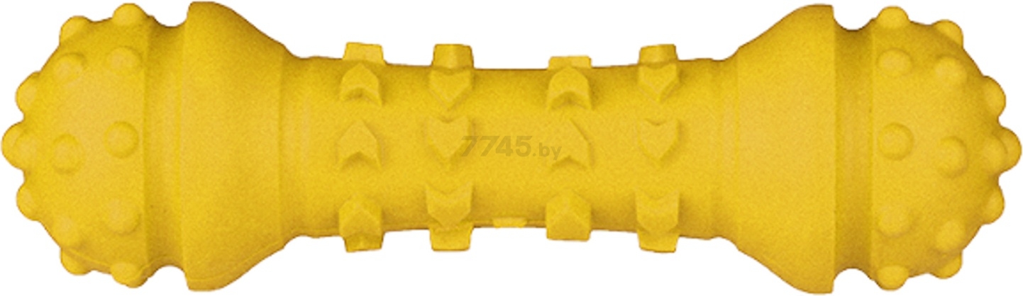 Игрушка для собак MR.KRANCH Гантель Дента аромат сливок 18 см желтый (MKR000124)
