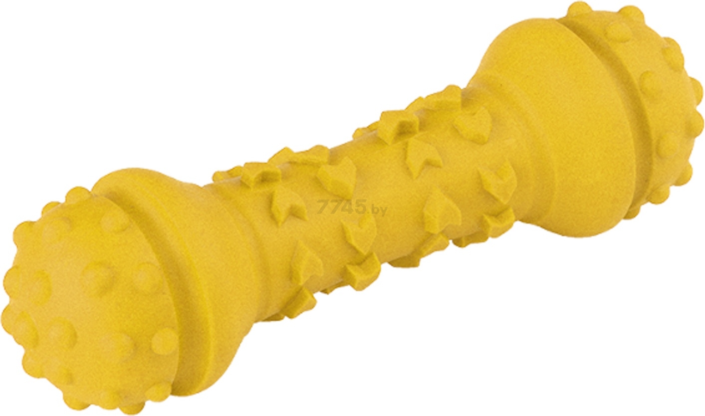 Игрушка для собак MR.KRANCH Гантель Дента аромат сливок 18 см желтый (MKR000124) - Фото 2