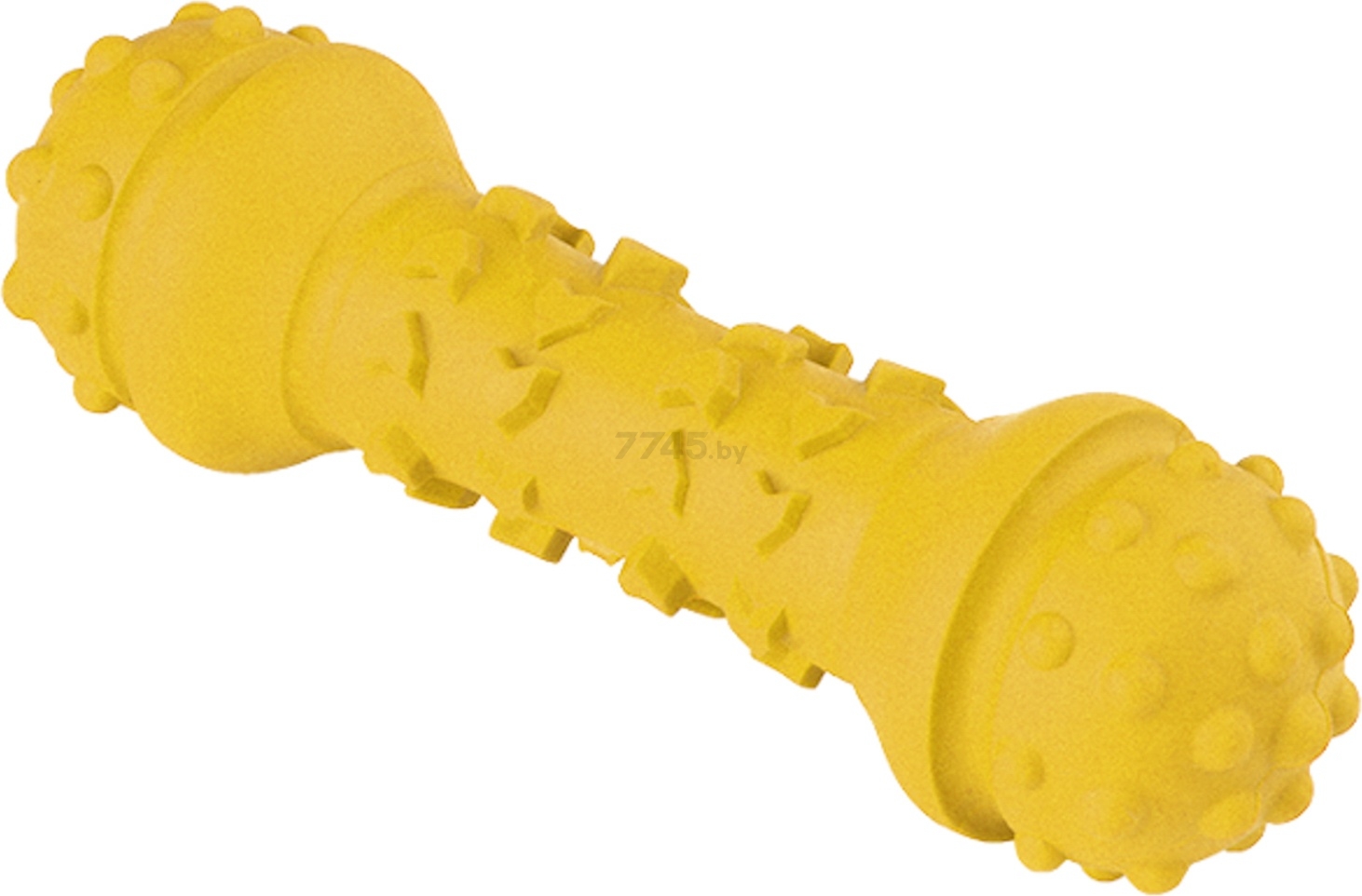 Игрушка для собак MR.KRANCH Гантель Дента аромат сливок 18 см желтый (MKR000124) - Фото 3