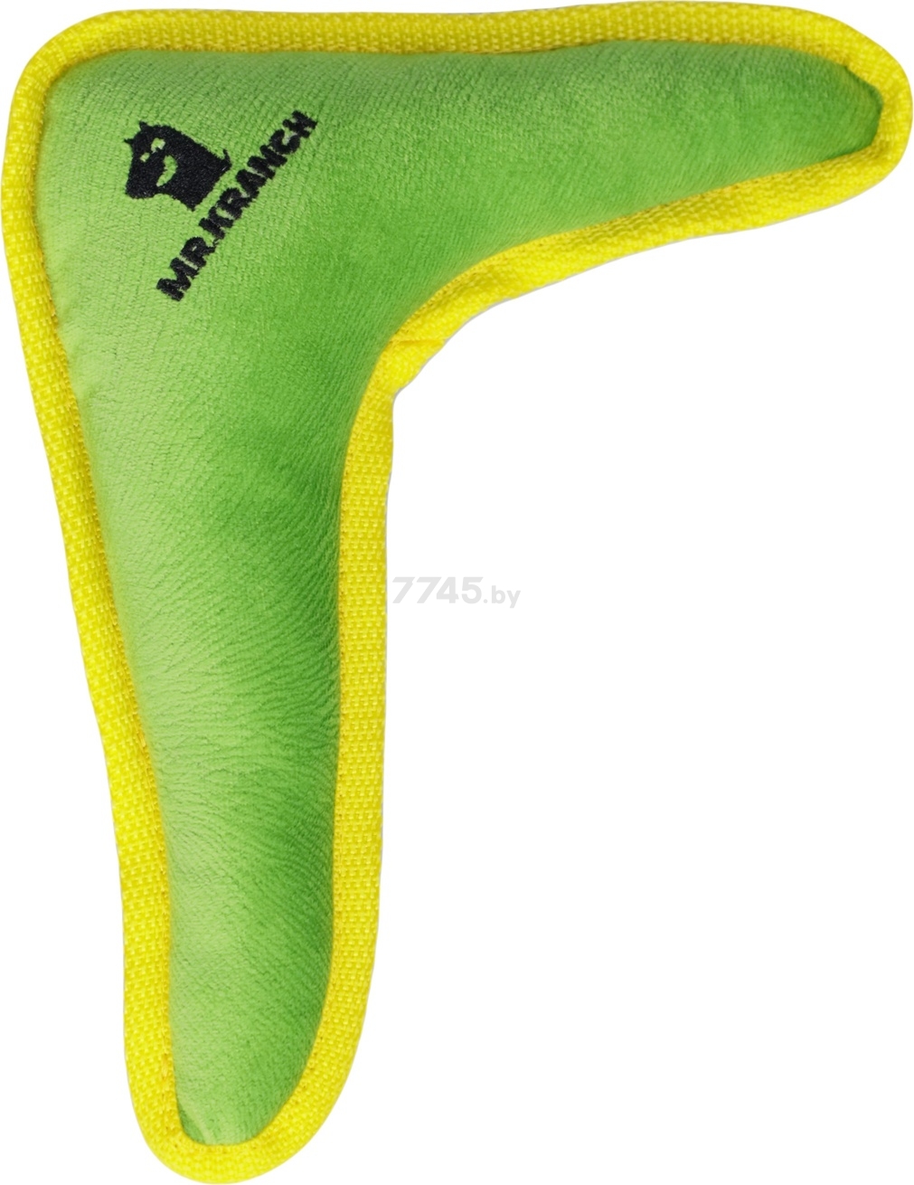 Игрушка для собак MR.KRANCH Бумеранг с пищалкой 34х28,5х6,5 см зеленый (MKR80241)