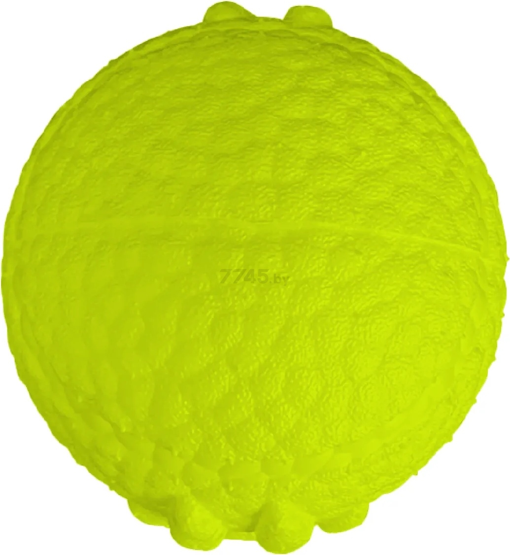 Игрушка для собак MR.KRANCH Мяч с лапкой 8 см неон желтый (MKR000212) - Фото 3