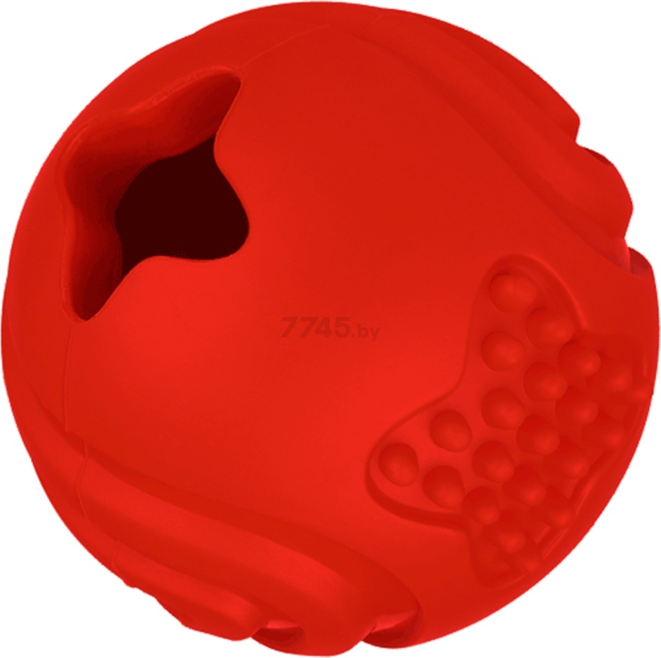 Игрушка для собак MR.KRANCH Мяч с ароматом бекона 6,5 см красный (MKR000115)