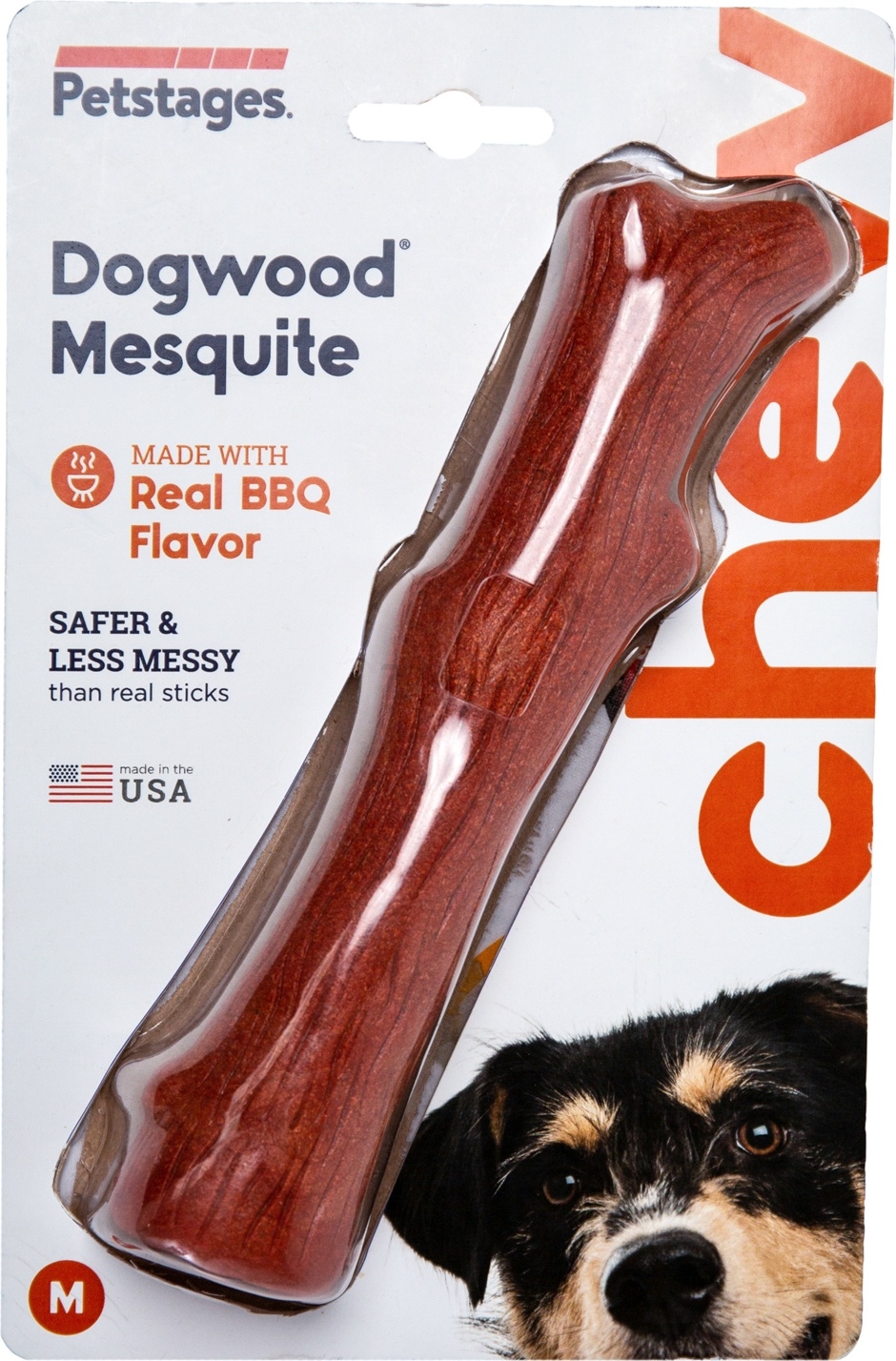 Игрушка для собак PETSTAGES Mesquite Dogwood Палочка аромат барбекю 18 см (30144) - Фото 2