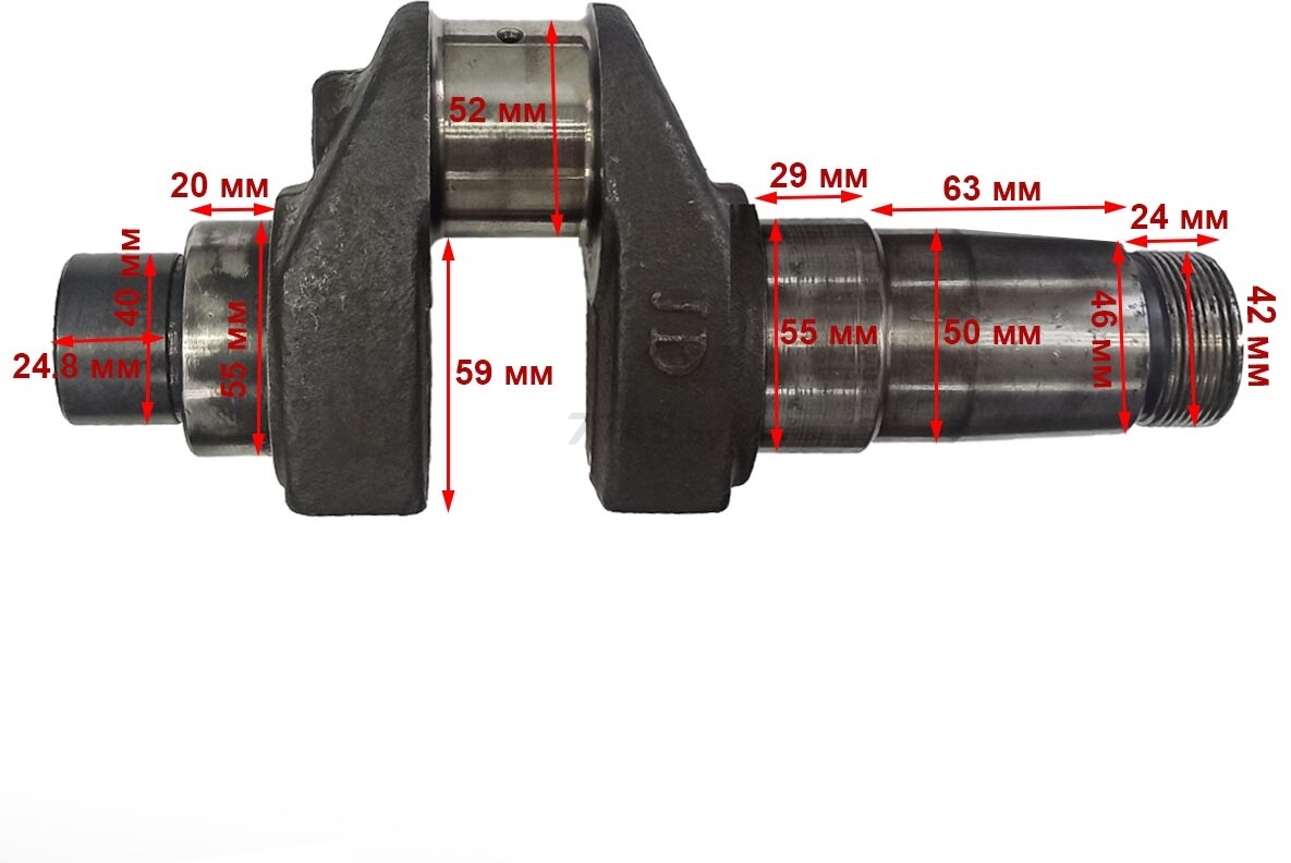 Коленвал кованый для двигателя STARK R195-R18N (01898) - Фото 4