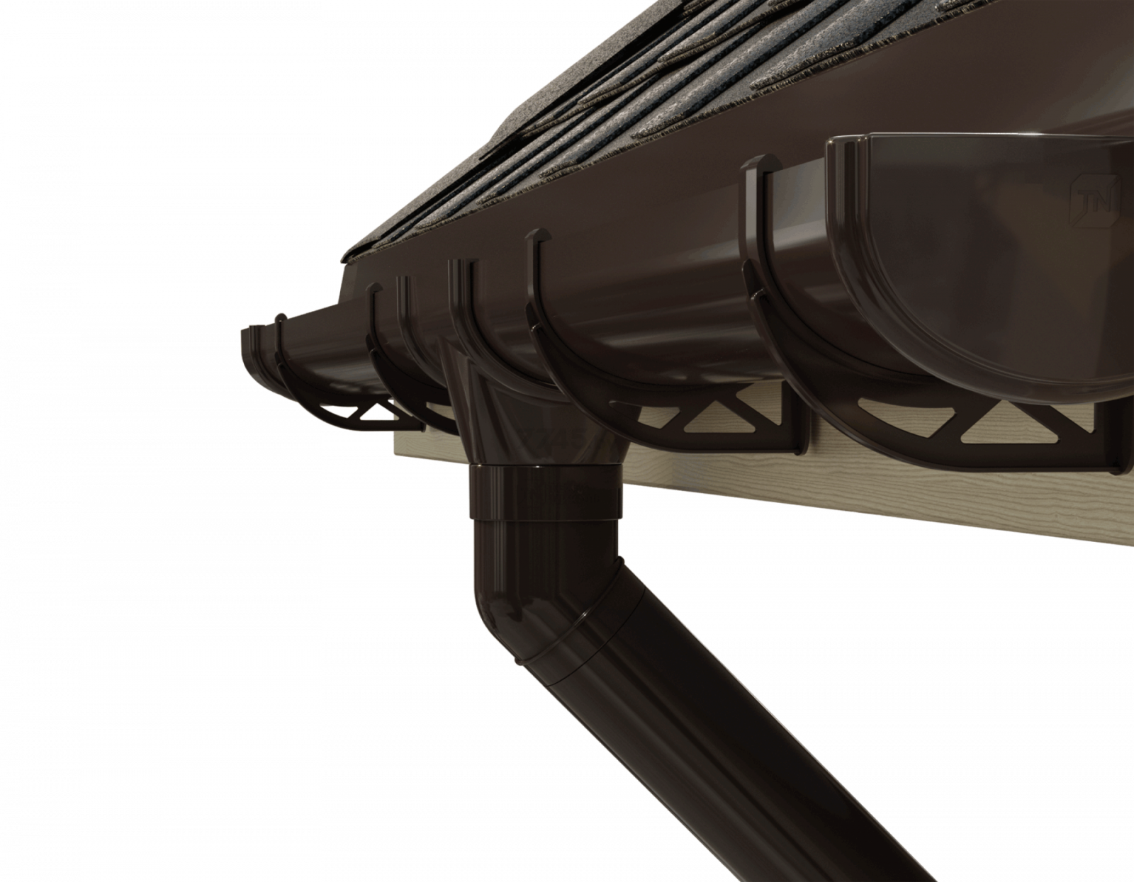 Колено трубы 135° ПВХ ТЕХНОНИКОЛЬ ОПТИМА 80 мм темно-коричневый (054437) - Фото 4