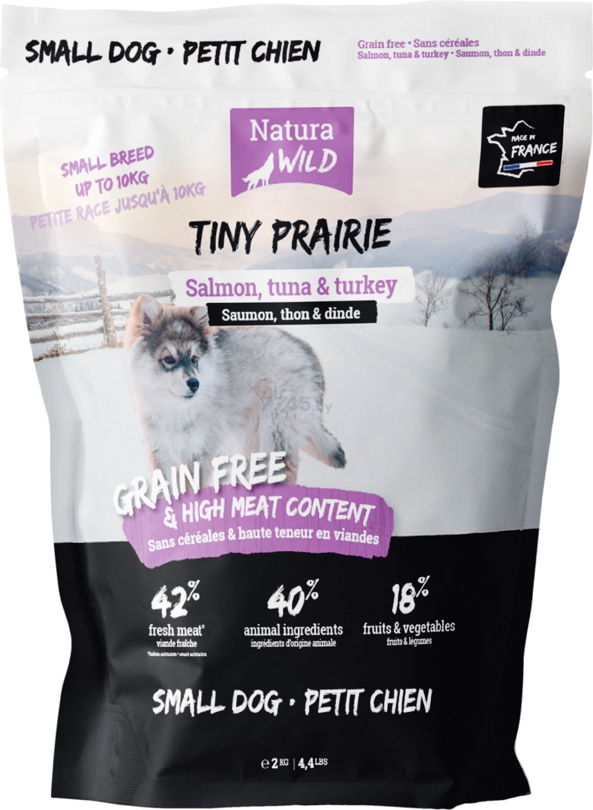 Сухой корм для собак беззерновой NATURA WILD Tiny Prairie лосось с тунцом и индейкой 2 кг (585420) - Фото 2