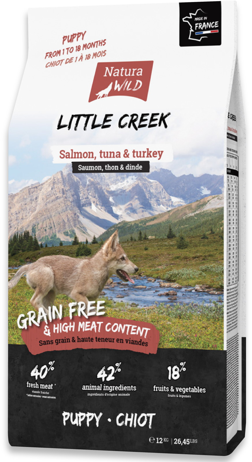 Корм для Щенков NATURA WILD Little Creek Salmon&Tuna&Turkey, 12кг (795004) - Фото 2